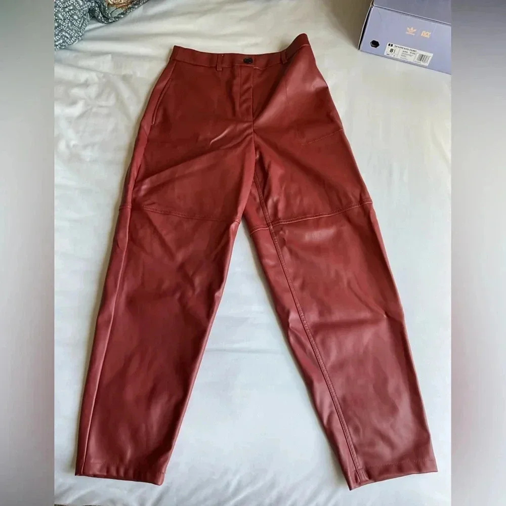 Worthington Red Leather Pants Size 2